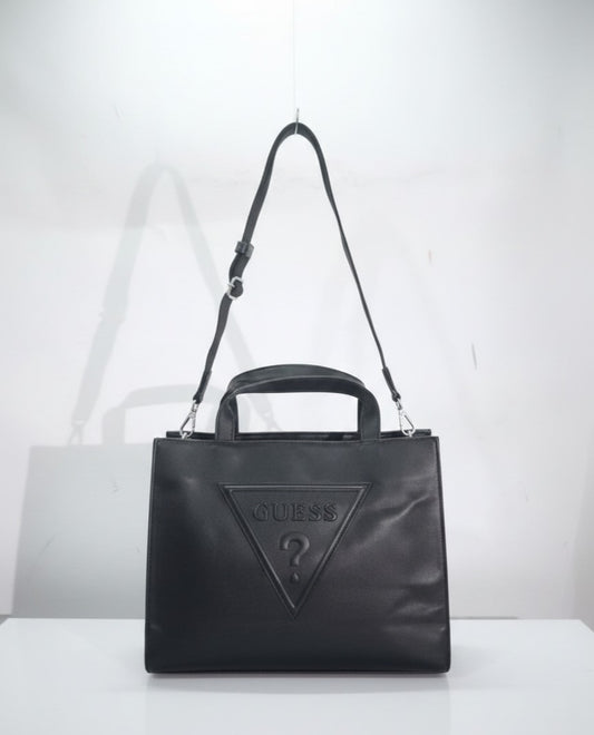 GUESS Portini Trap Tote Bag – 50% OFF Embossed Logo Designer Handbag