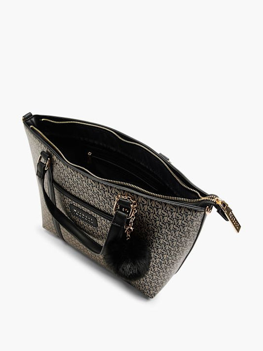 Michael Shannon Black Monogram Handbag – Dubai Imported Luxury Tote for Women