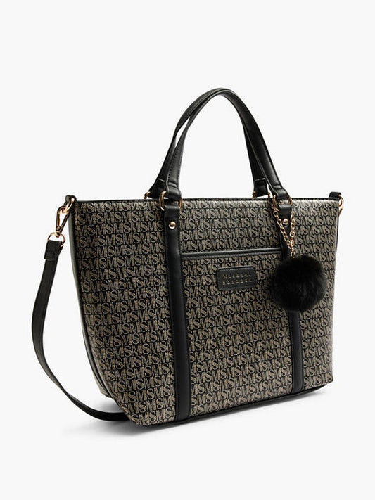 Michael Shannon Black Monogram Handbag – Dubai Imported Luxury Tote for Women